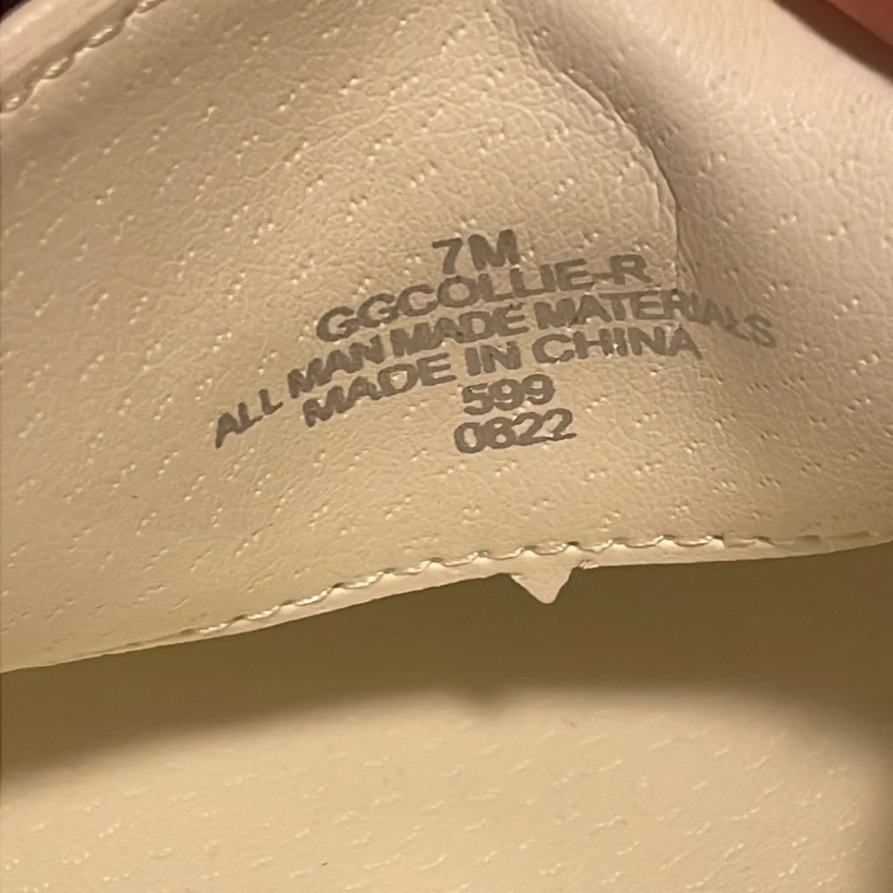 Guess GBG Los Angeles Chunky Loafers Lug Sole Gold Logo size 7